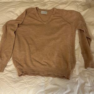 Vintage Christian Dior Tan V Neck Sweater
